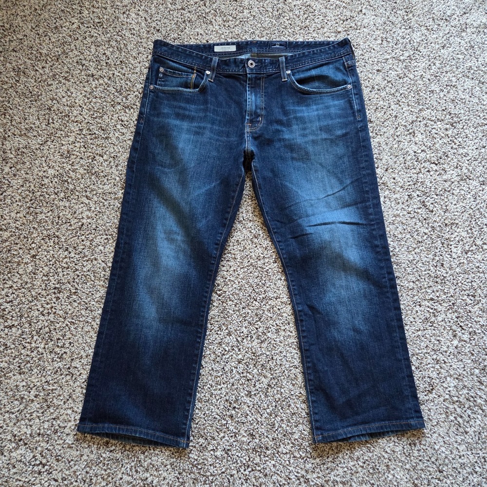 AG Adriano Goldschmied Jeans Mens 36x26 Blue The Protege Straight Leg Denim READ